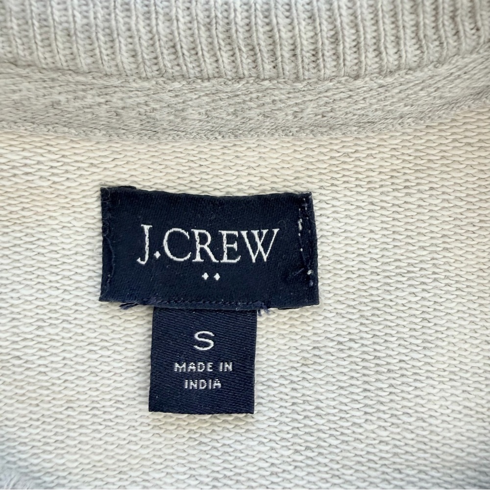 J.Crew Men’s Oars Terry Pullover Sweatshirt Gray American Flag Graphic nautical - Picture 12 of 15